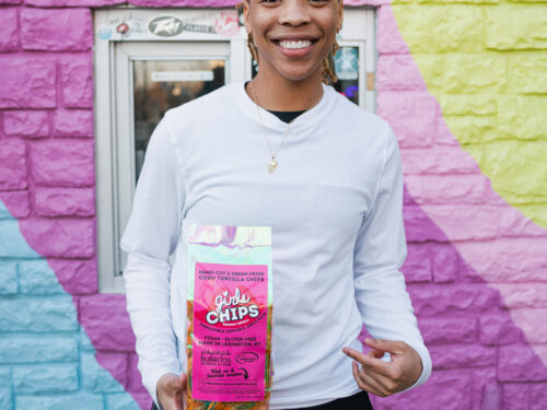 Person holding a 10oz bag of original chips