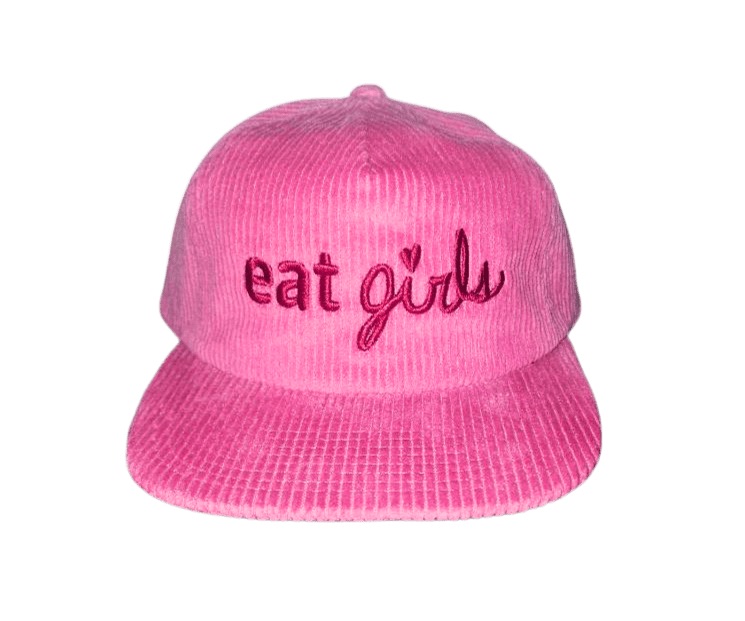 Eat Girls Pink Corduroy Front Image With Transparent Background